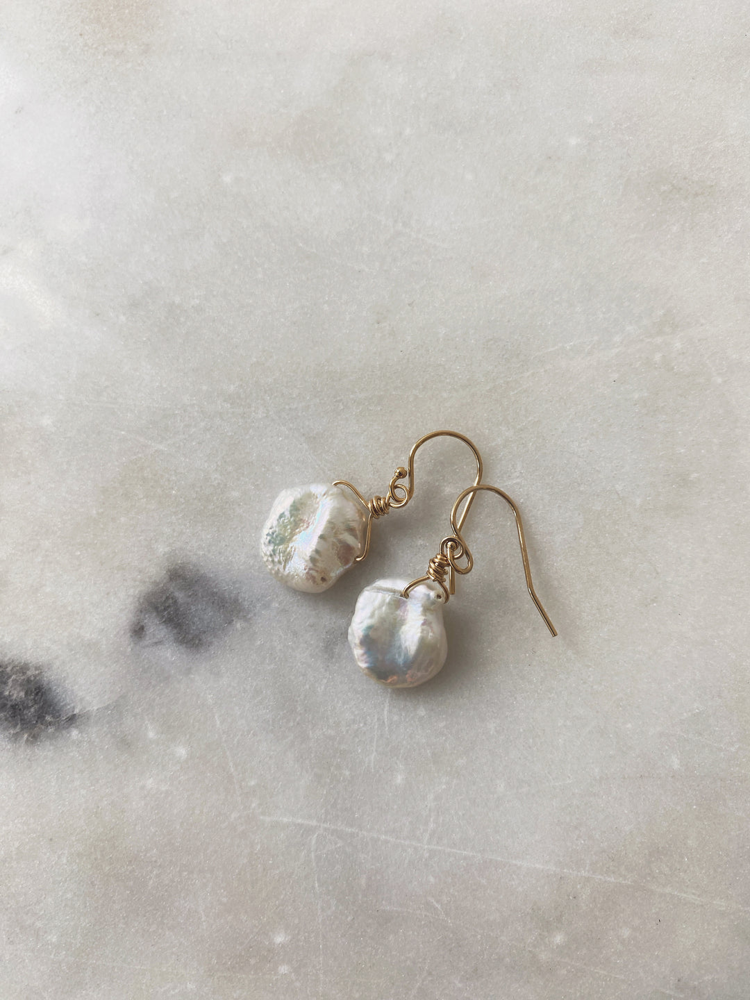 Keshi Pearl Drops, Gold Filled