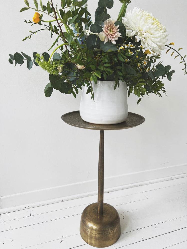 Antique Brass Side Table - Spring Sweet