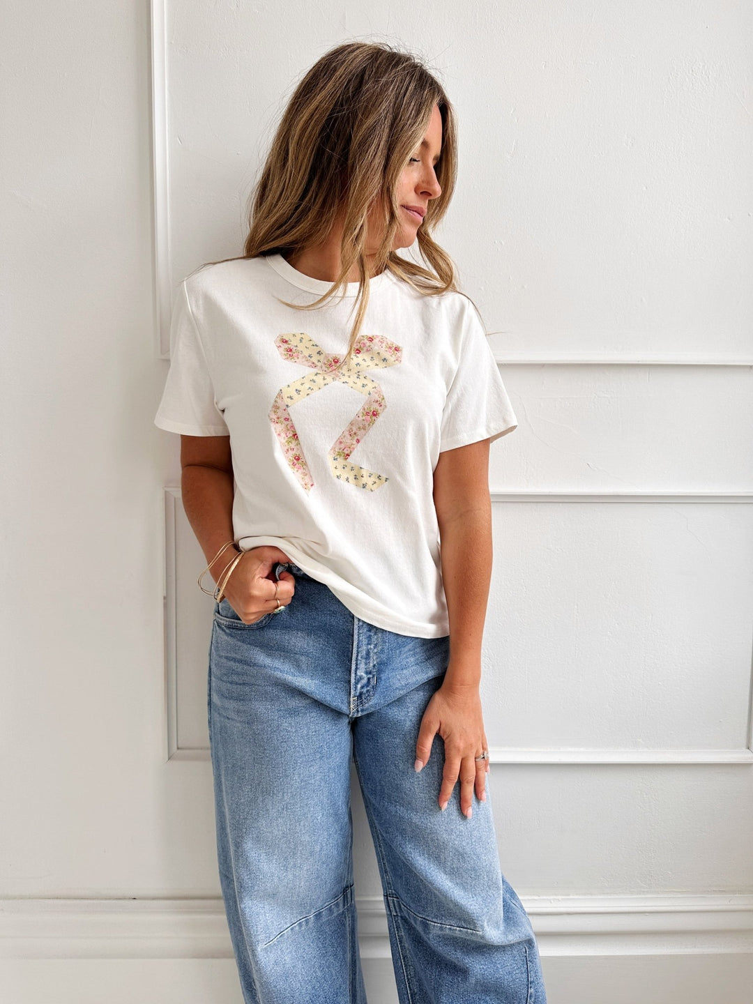 Bow Graphic Tee - Spring Sweet