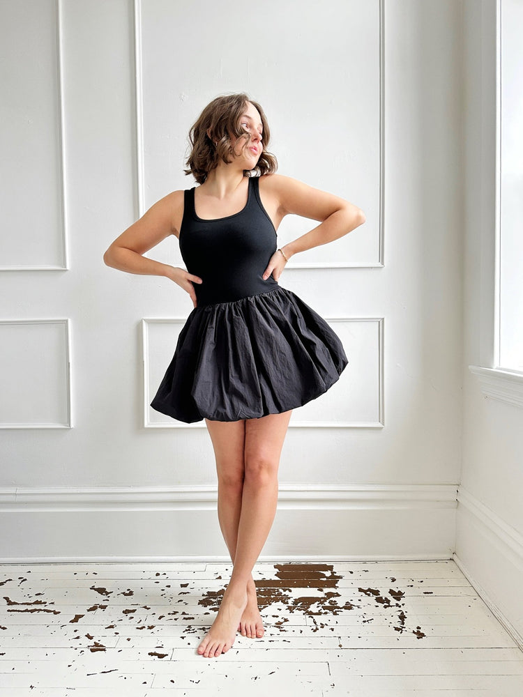 Bubble Hem Mini Dress - Spring Sweet