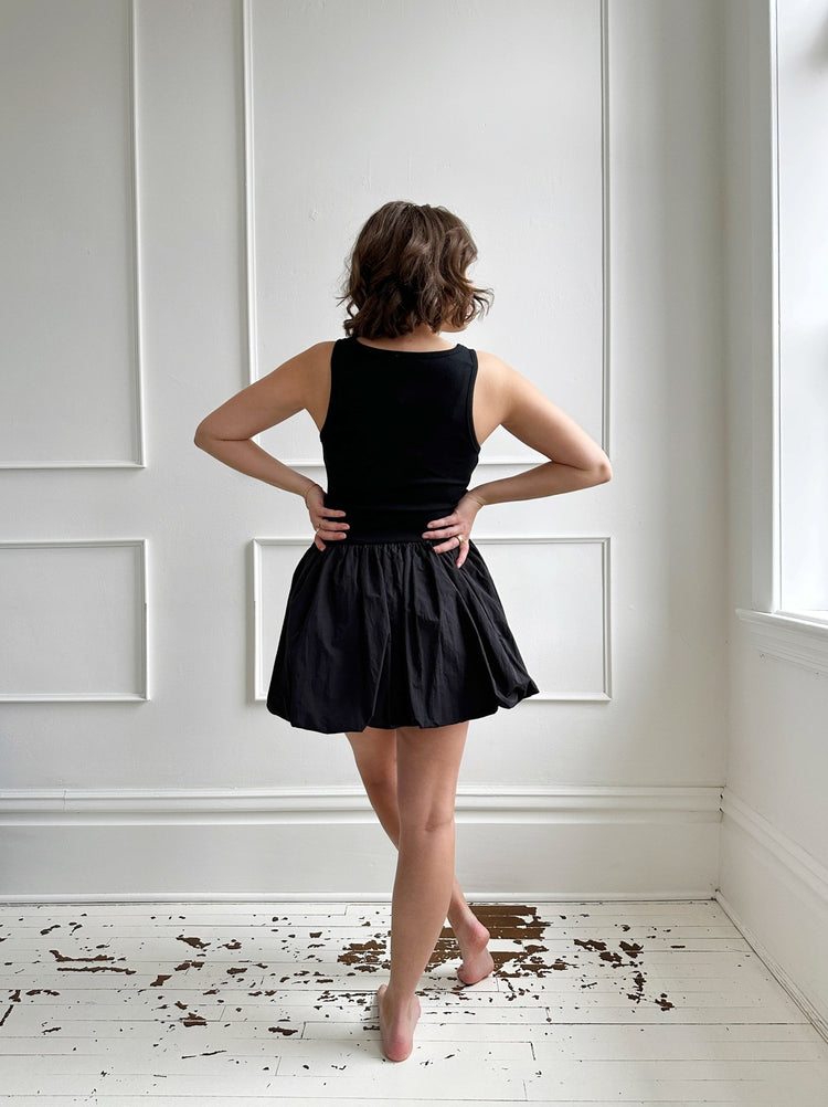 Bubble Hem Mini Dress - Spring Sweet
