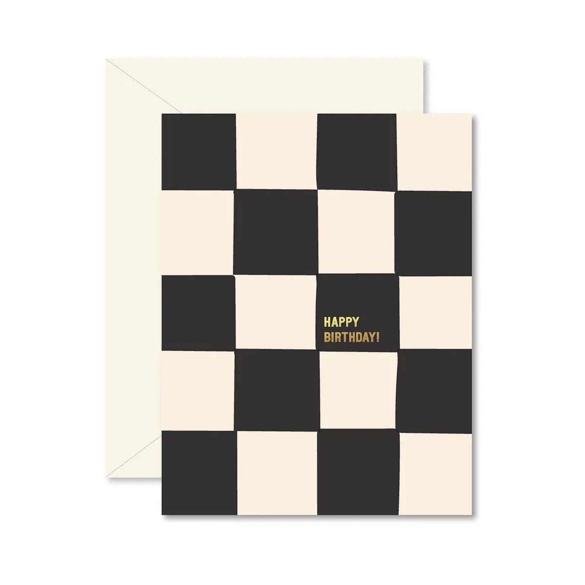 Checkered Birthday Card - Spring Sweet