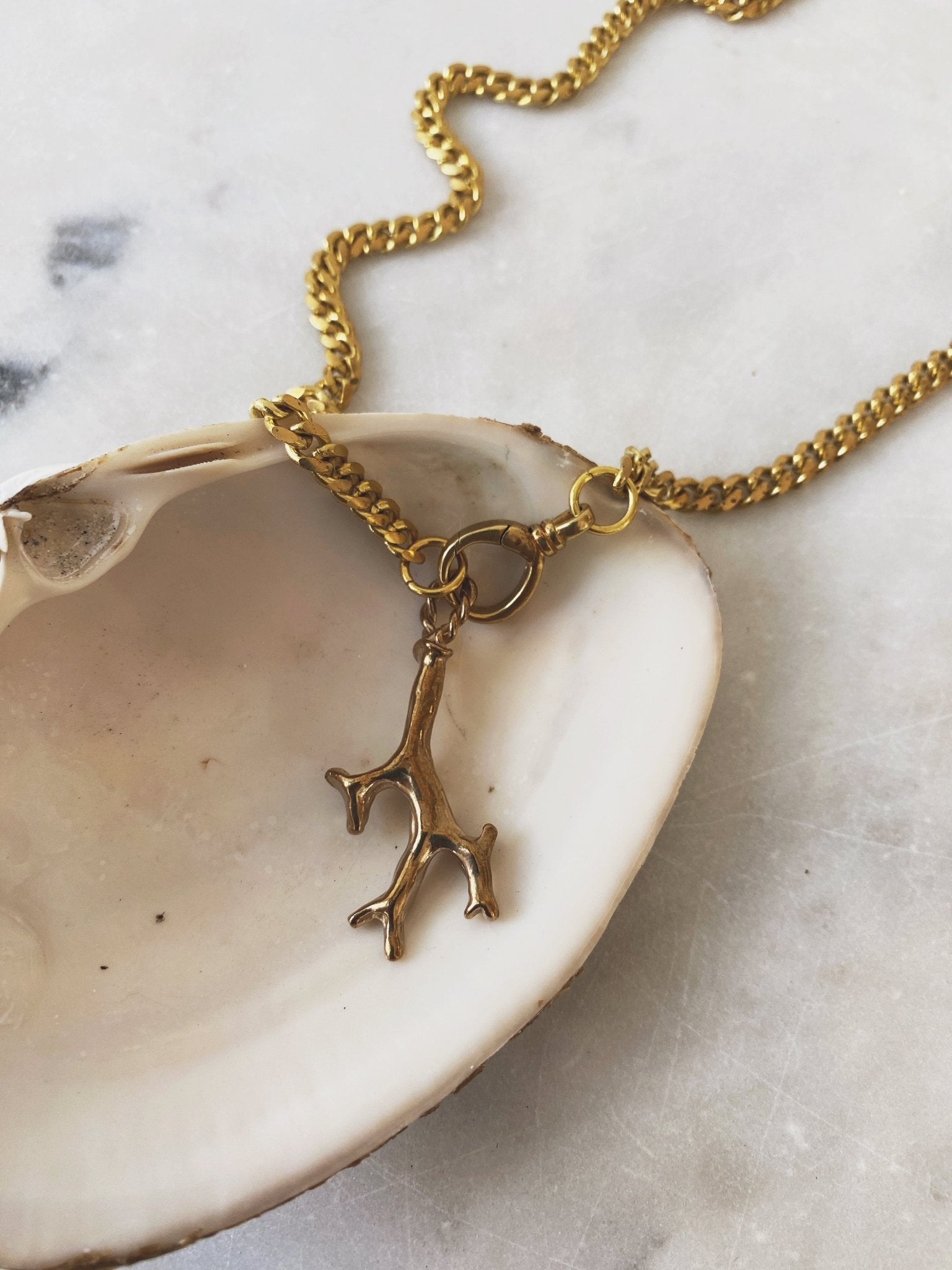 Coral Branch Charm Necklace - Spring Sweet