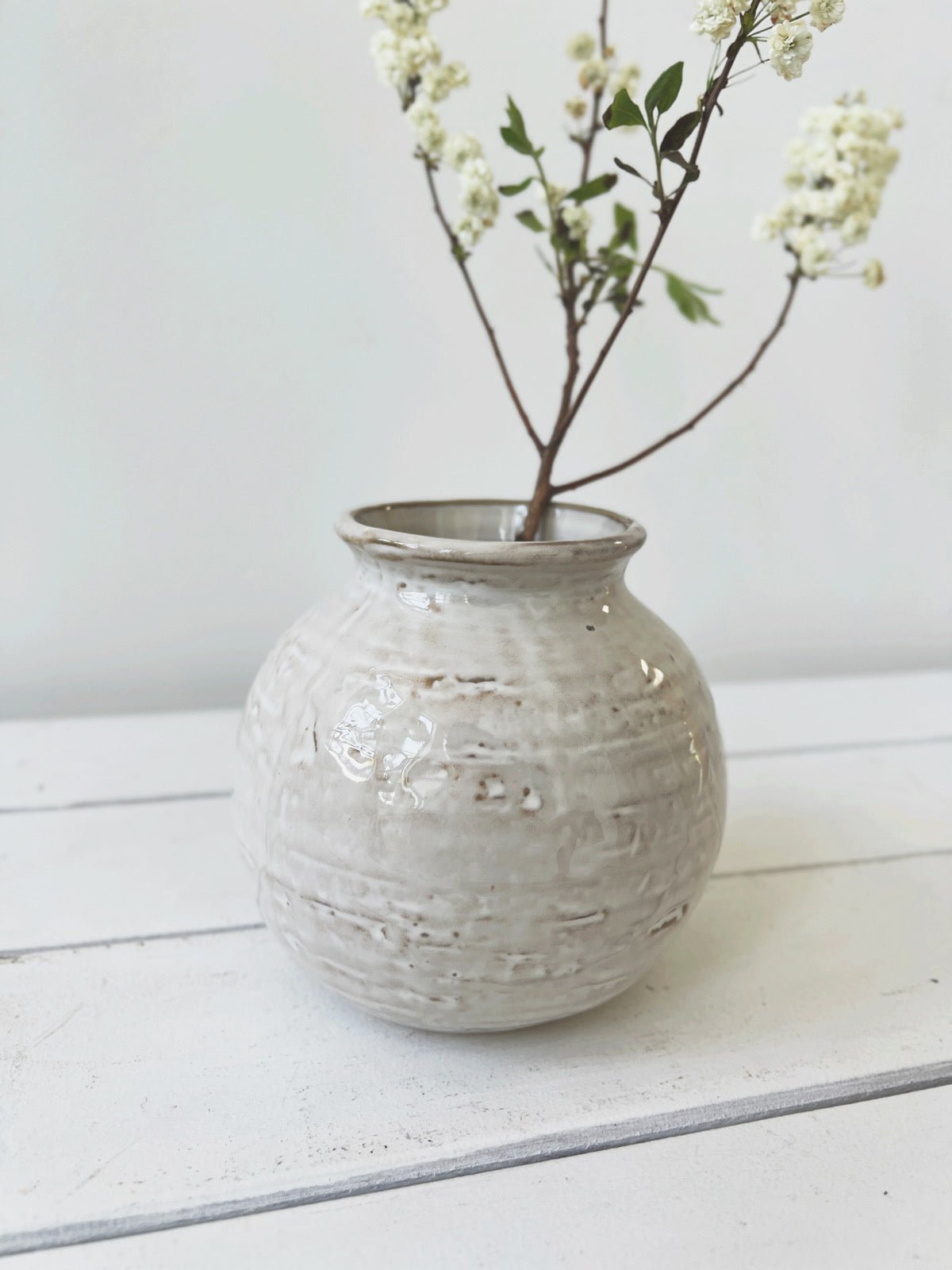 Distressed Ceramic Vase - Spring Sweet