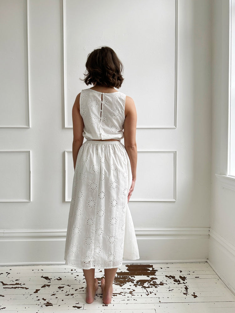 Eyelet Gathered Top - Spring Sweet