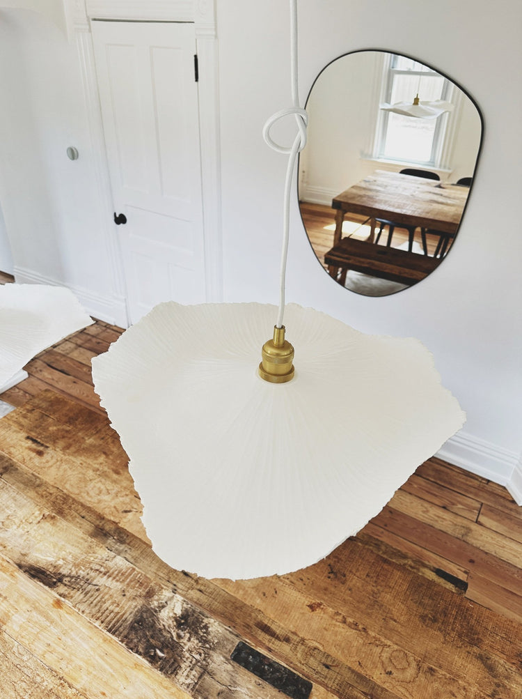 French Paper Mache Pendant Lamp - Spring Sweet