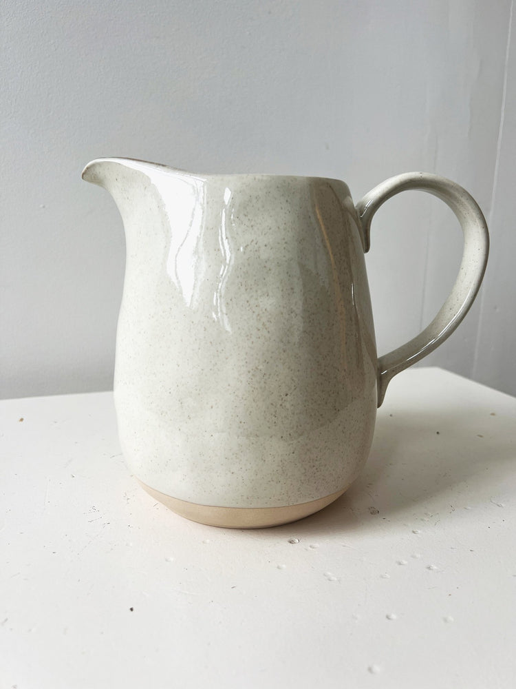 Glazed Stoneware Pitcher w/ Handle - Spring Sweet
