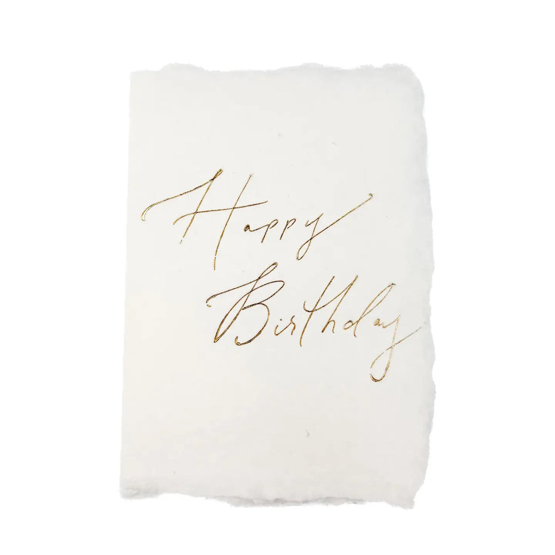 "Happy Birthday" Script Card - Spring Sweet