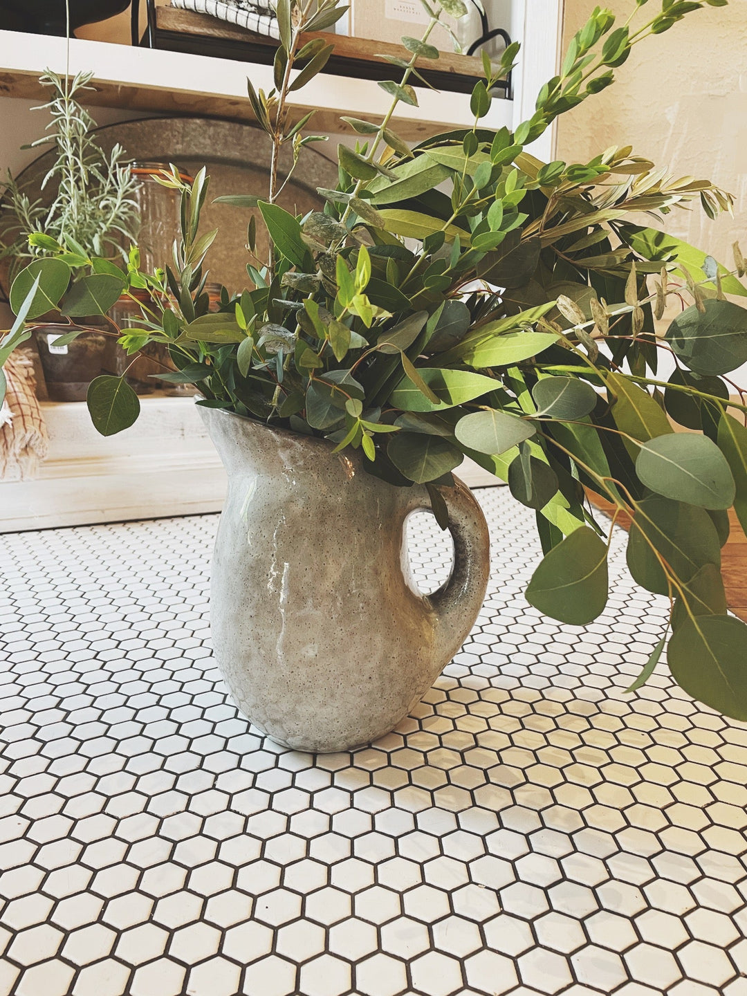 Stoneware Pitcher - Spring Sweet