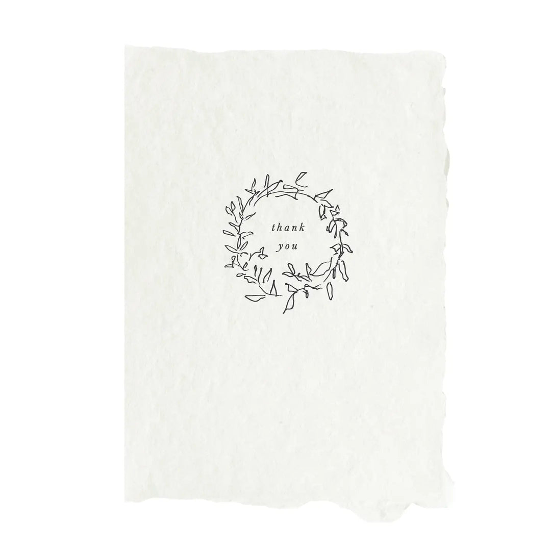 "thank you" wreath Card - Spring Sweet