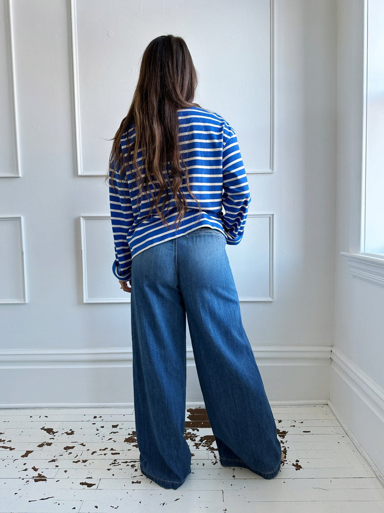Wide Leg Denim Pants - Spring Sweet