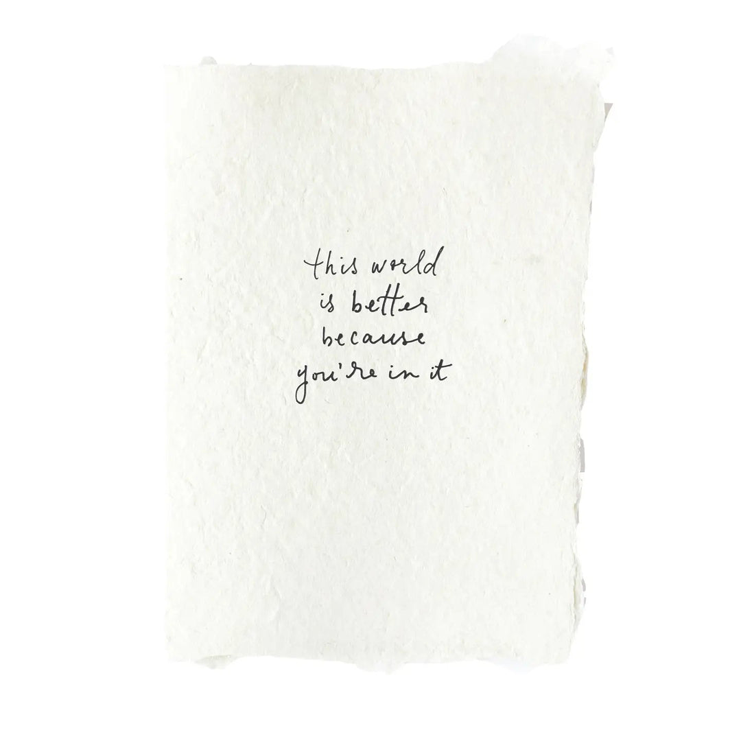 World Is Better Card - Spring Sweet