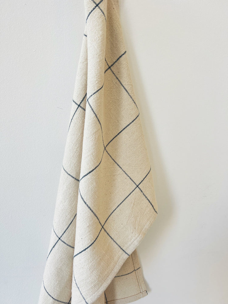 Woven Grid Pattern Tea Towel - Spring Sweet