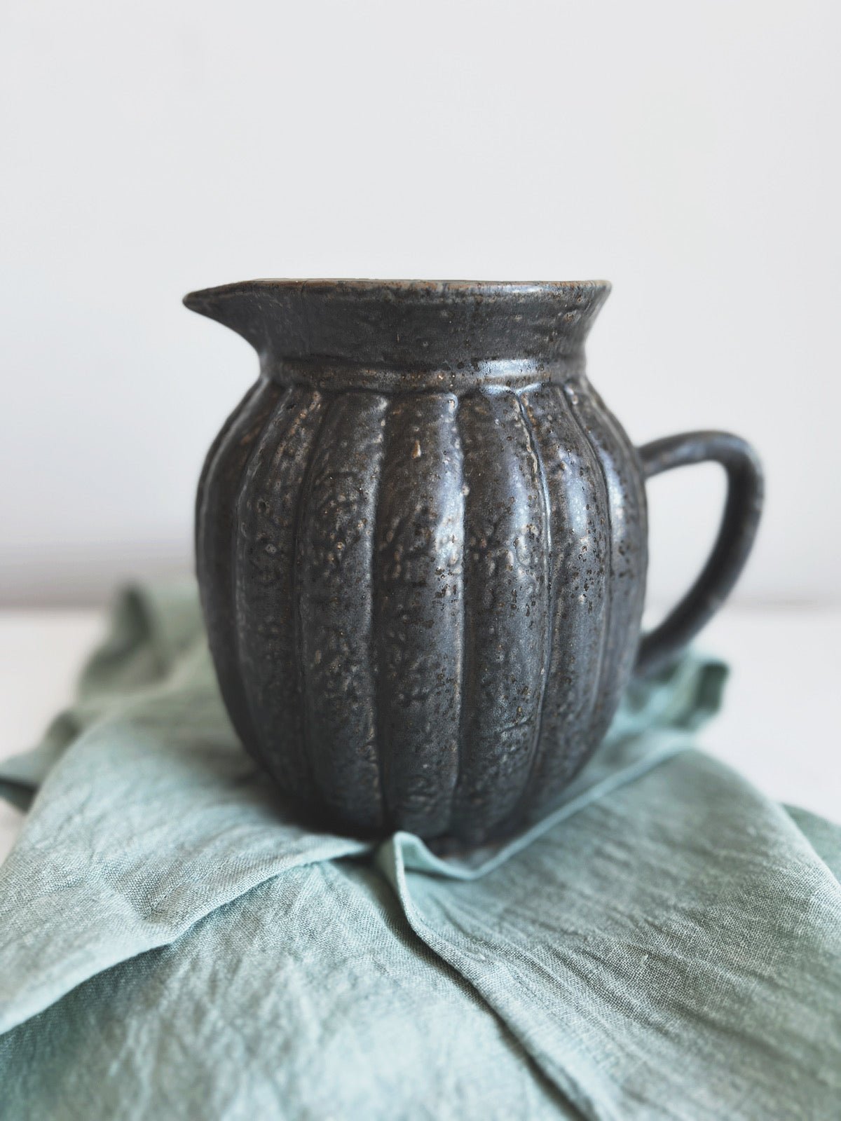 Rounded Stoneware Pitcher - Spring Sweet