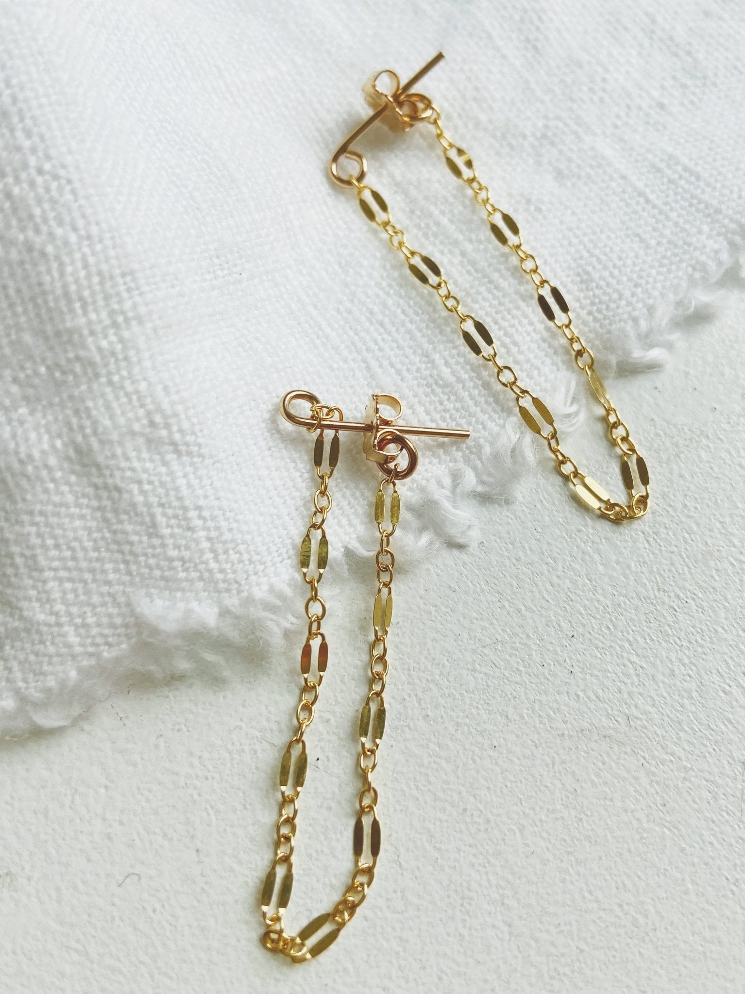 Sylvie Chain Studs, Gold Filled - Spring Sweet