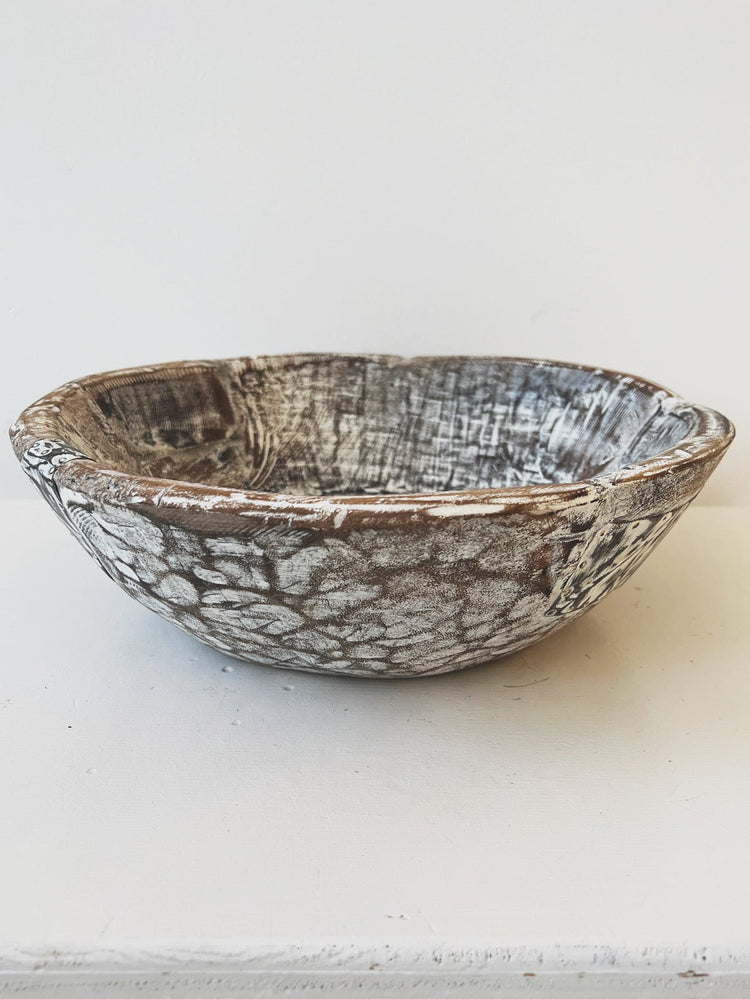 White Wash Vintage Bowl - Spring Sweet