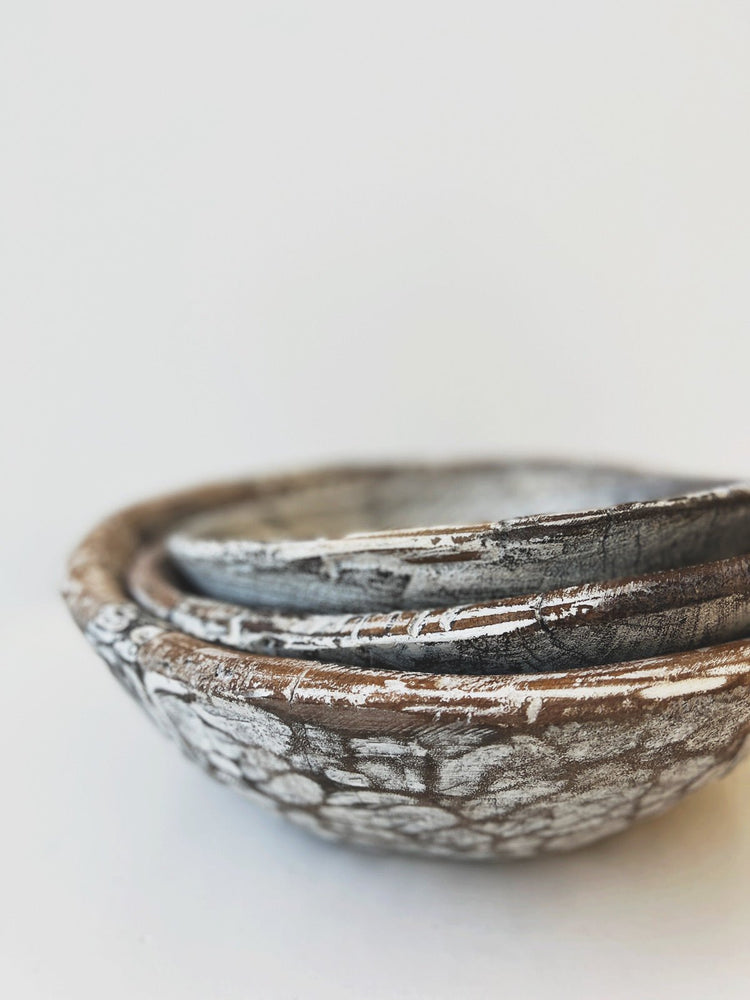 White Wash Vintage Bowl - Spring Sweet