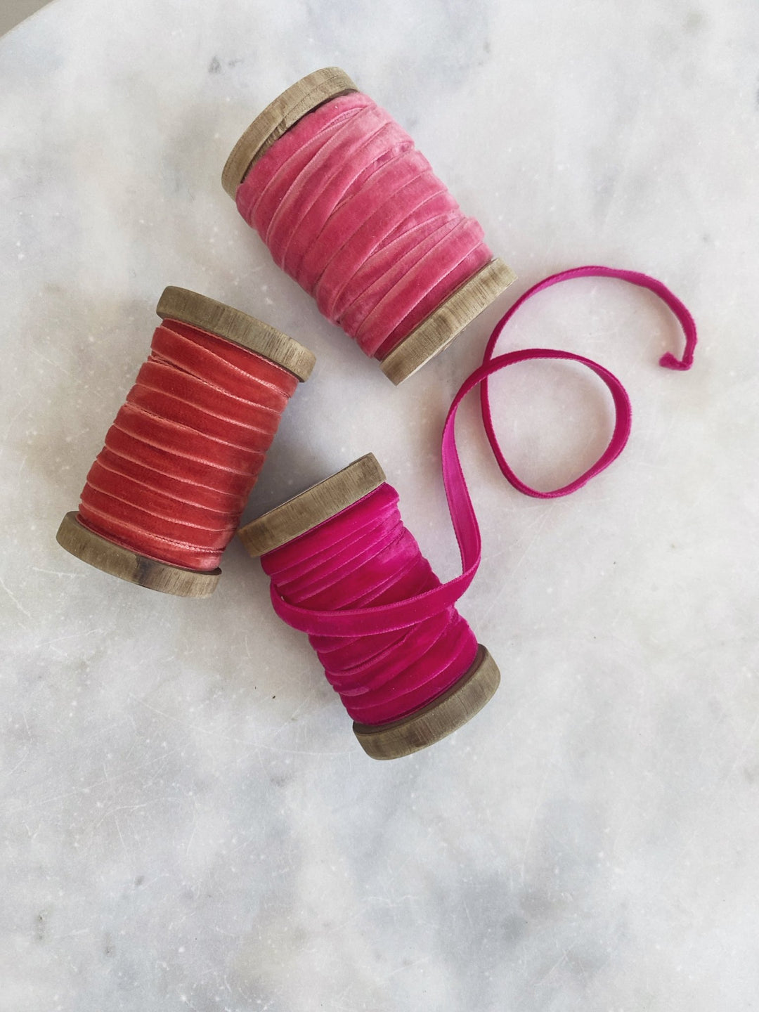 1/4" Velvet Ribbon - Spring Sweet