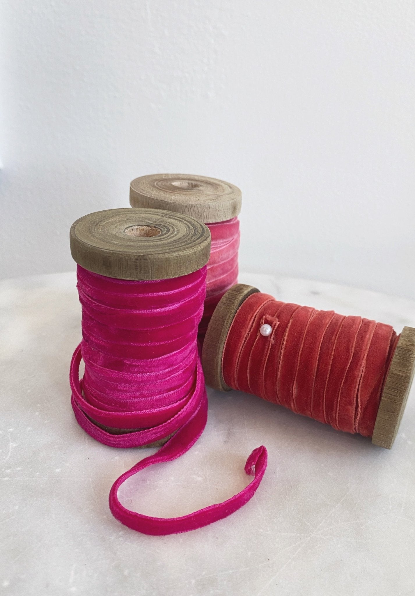 1/4" Velvet Ribbon - Spring Sweet