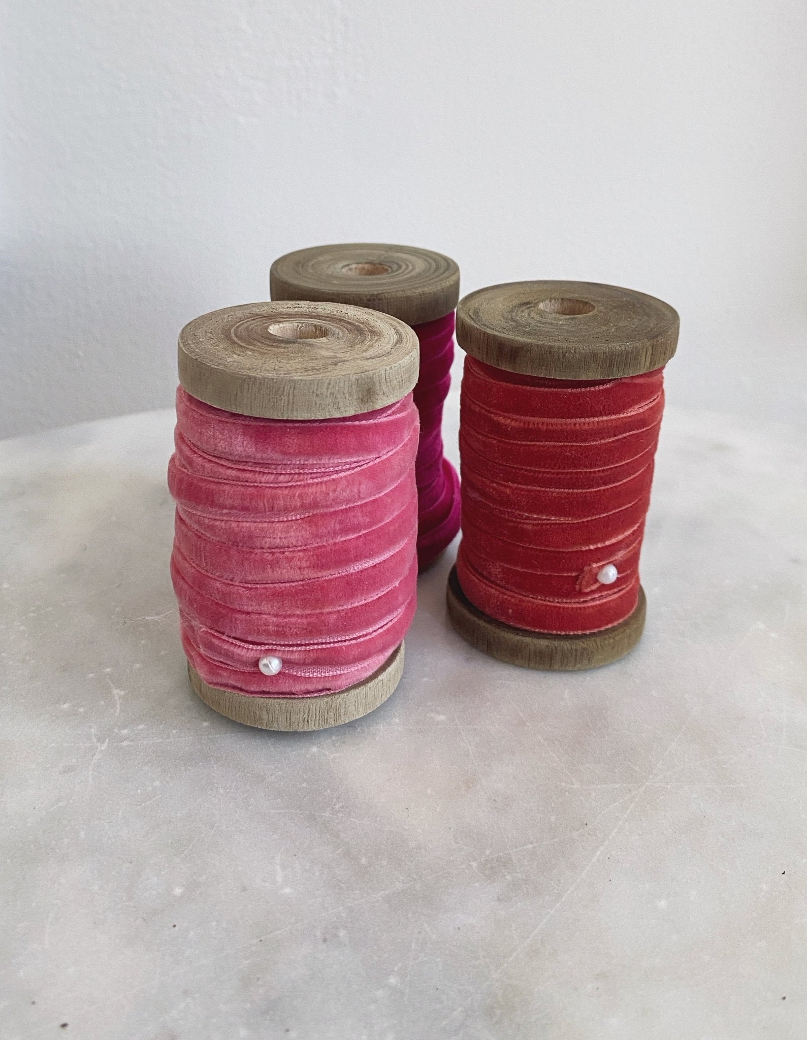 1/4" Velvet Ribbon - Spring Sweet