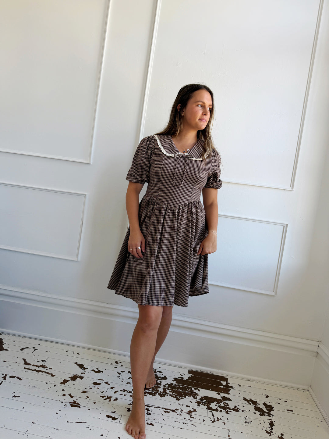 Puff Sleeve Mini Dress