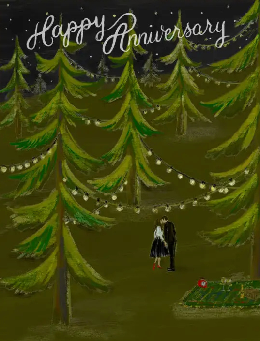 Forest Anniversary Card