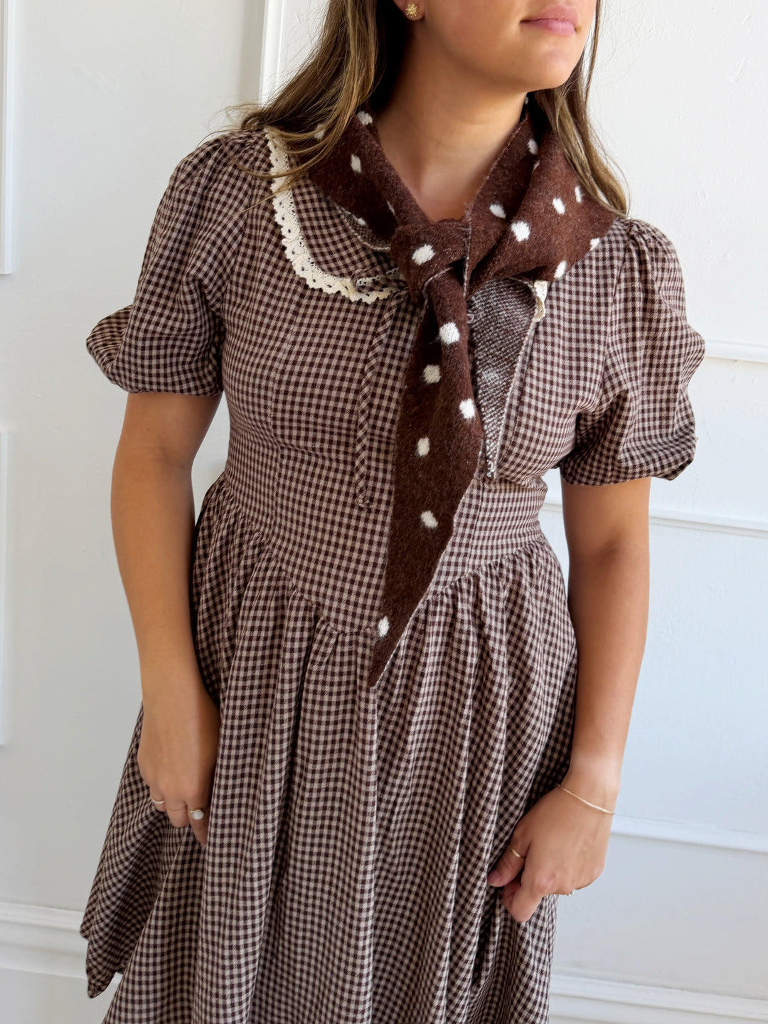 Puff Sleeve Mini Dress