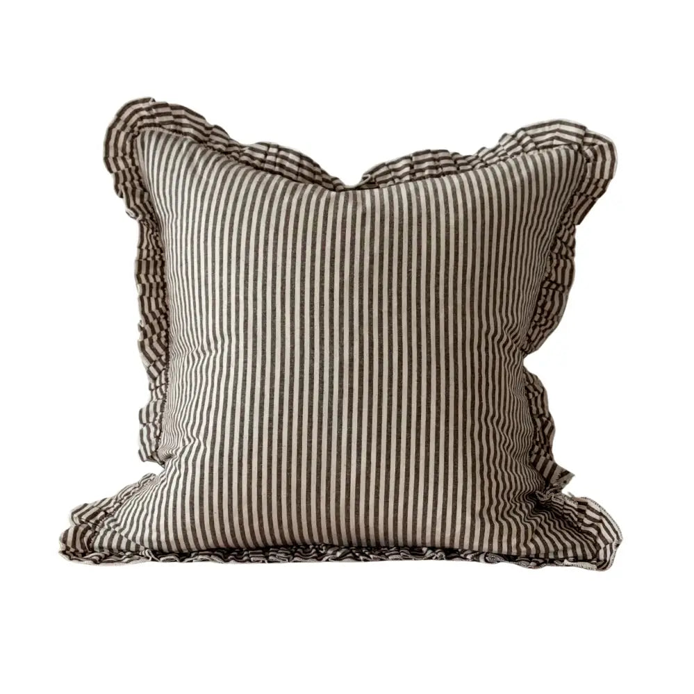 Ruffle Square Cotton Pillow