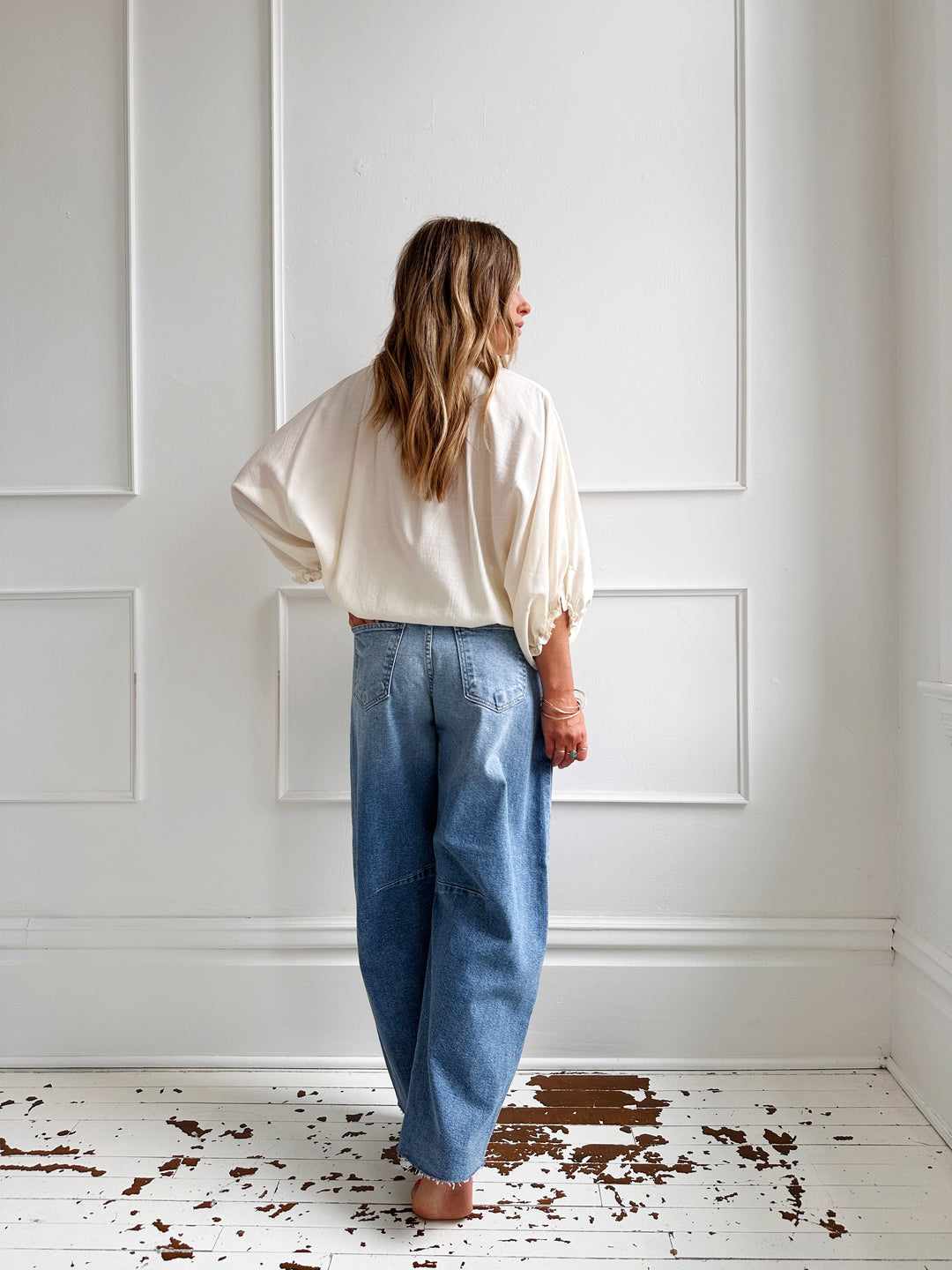 Barrel Denim w/ Raw Hem