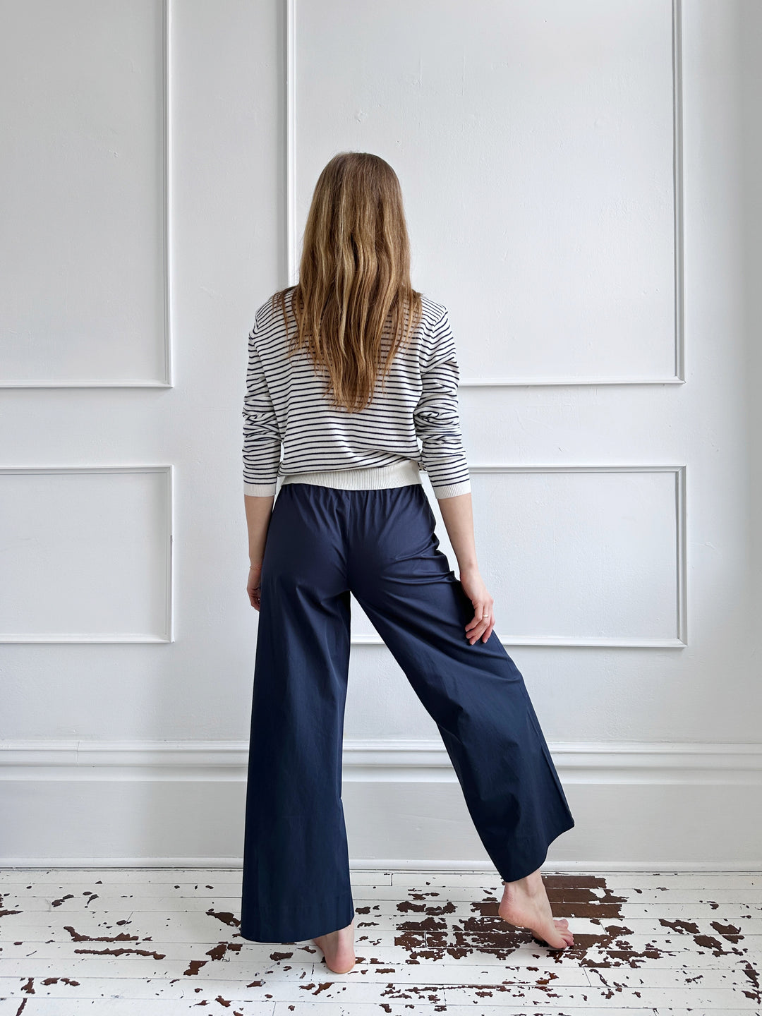 Wide Leg Poplin Pants