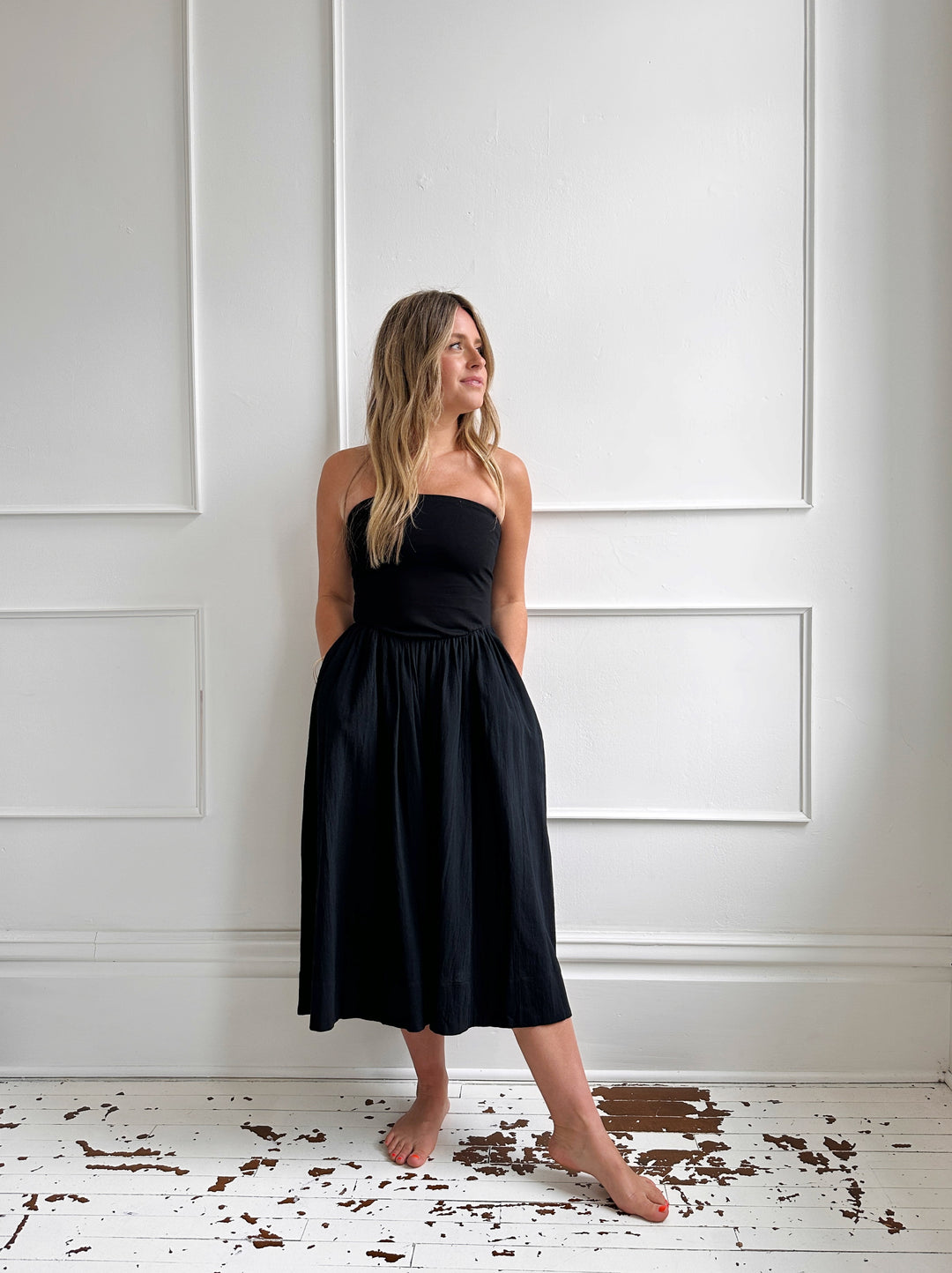 Midi Strapless Dress