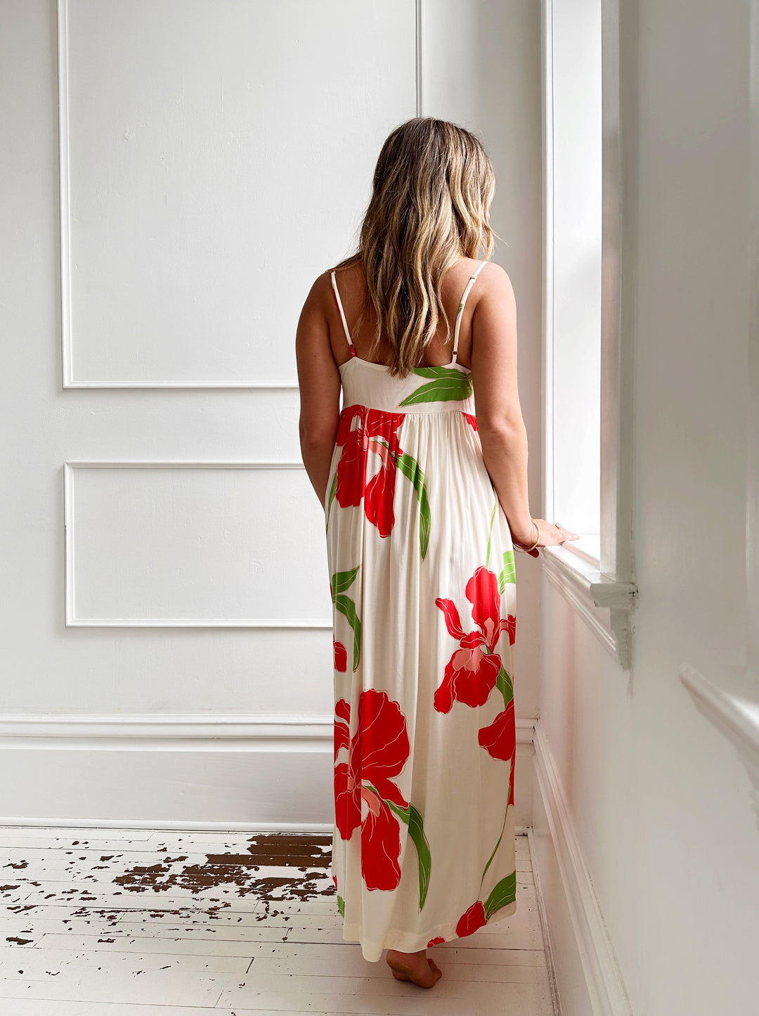 Tropical Spaghetti Strap Dress