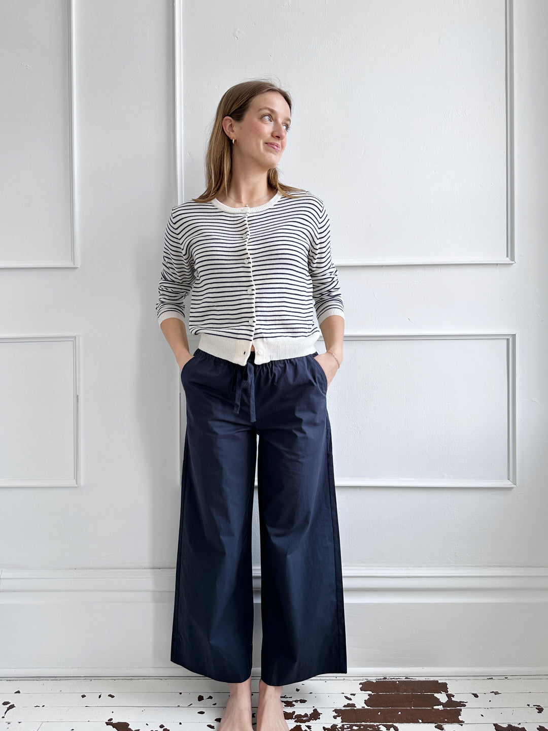Wide Leg Poplin Pants