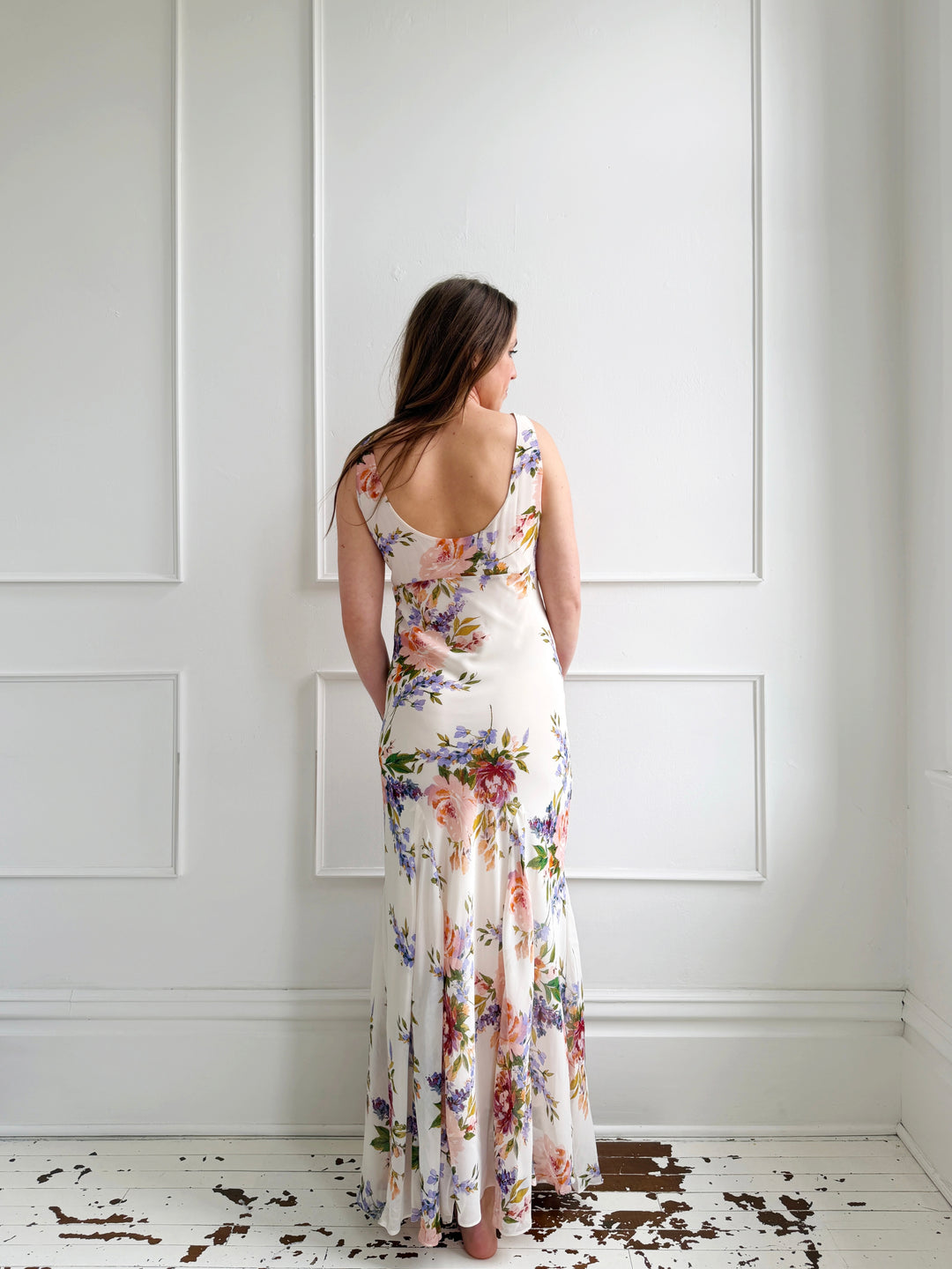Floral Cowl Neck Maxi Dress