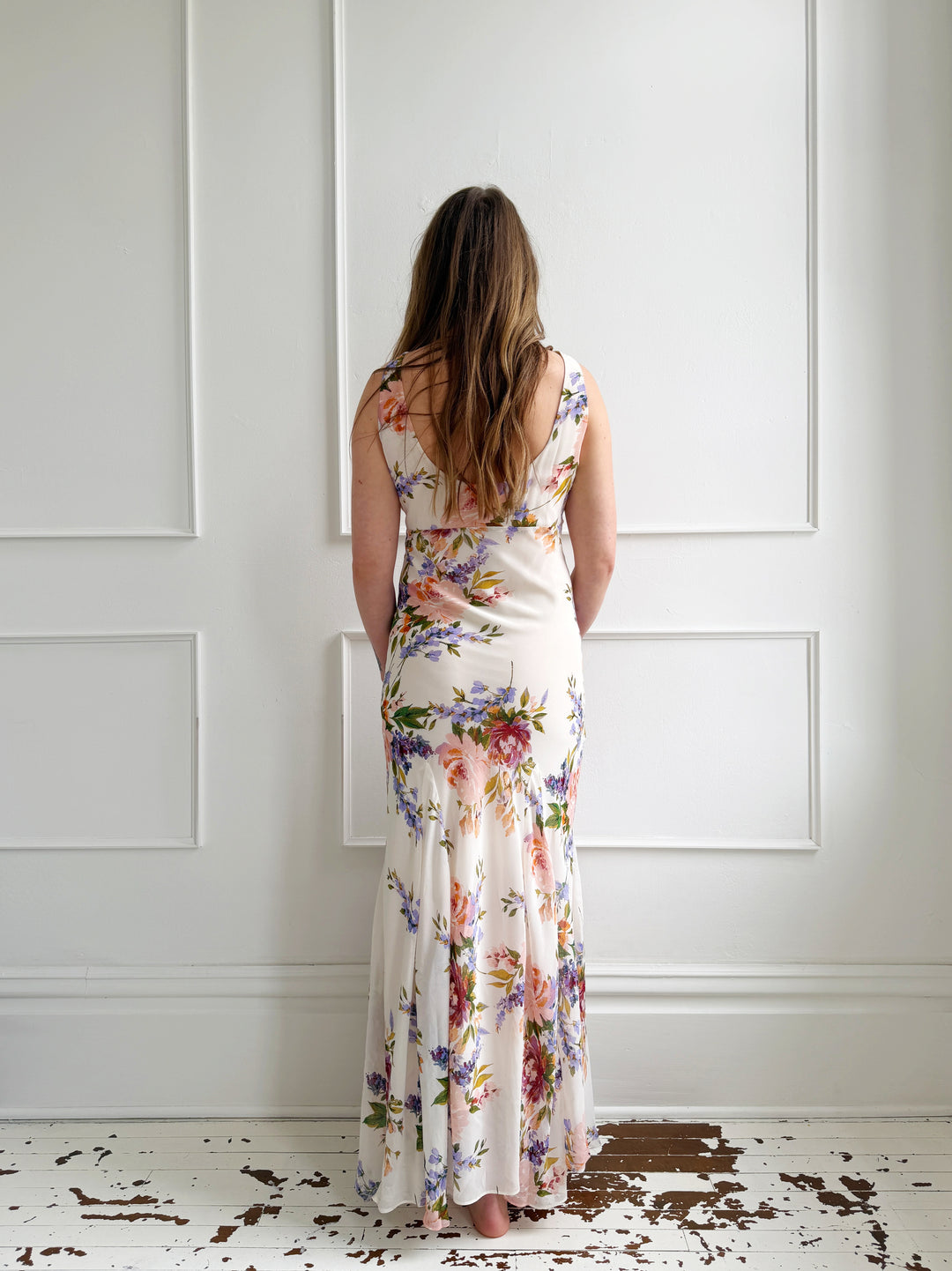 Floral Cowl Neck Maxi Dress