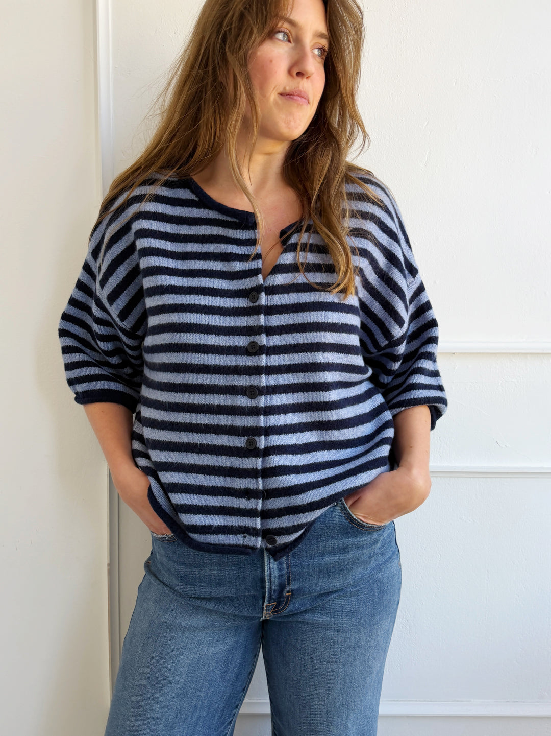 Knit Short Sleeve Cardigan