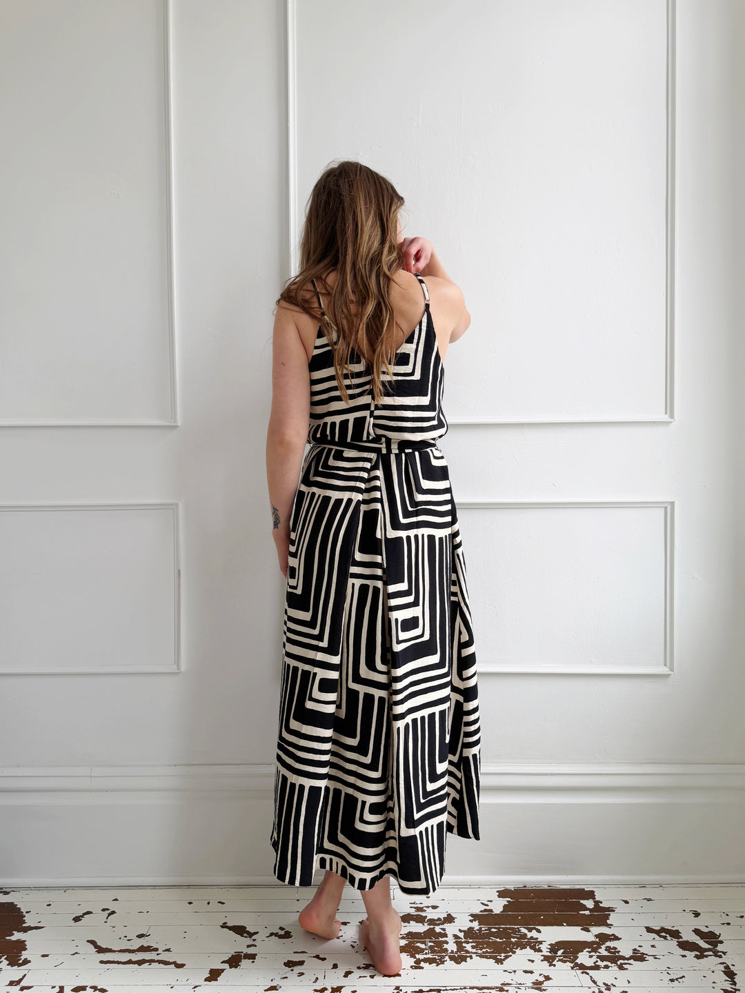 Abstract V-Neck Dress