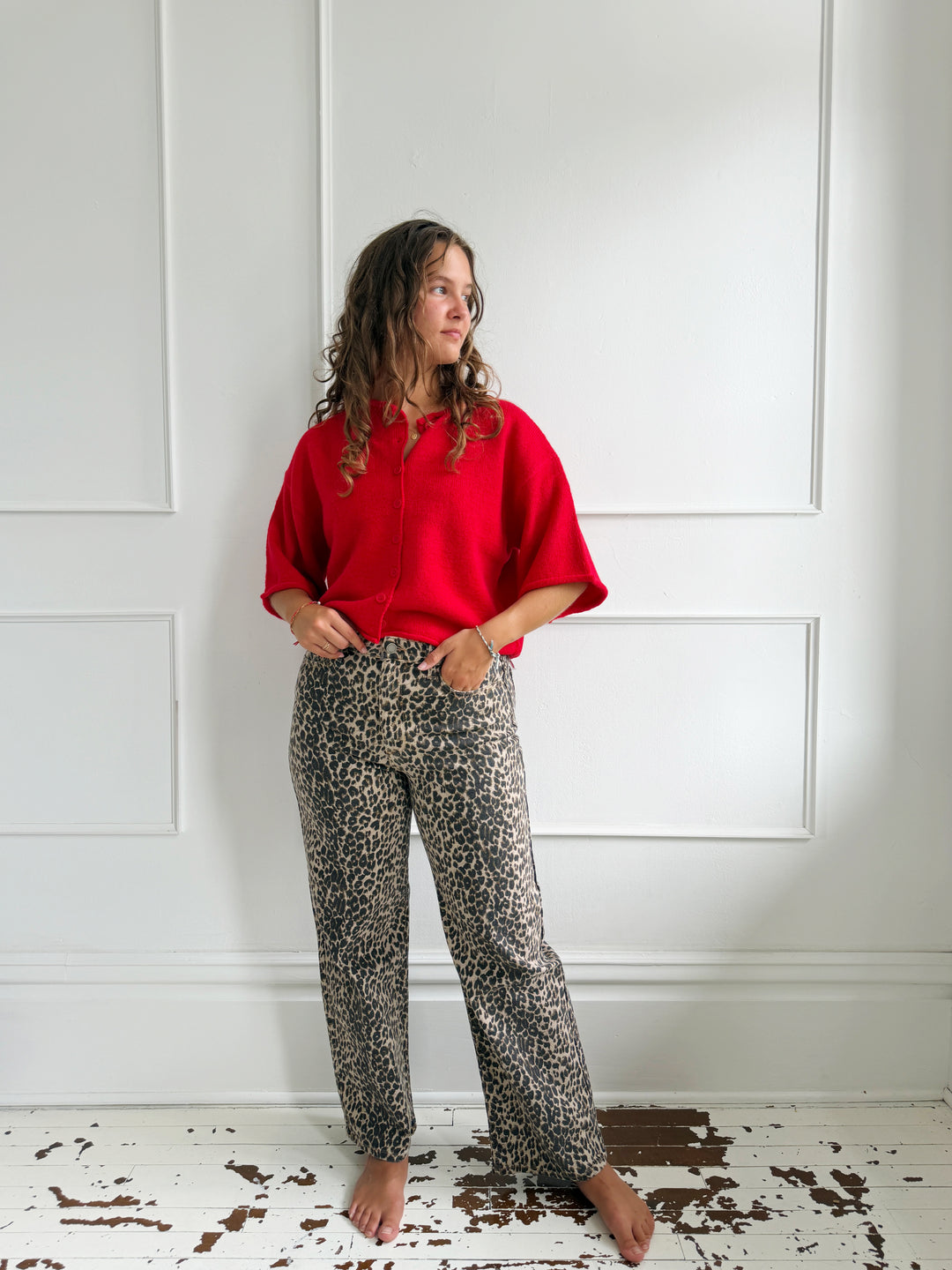 Knit Short Sleeve Cardigan