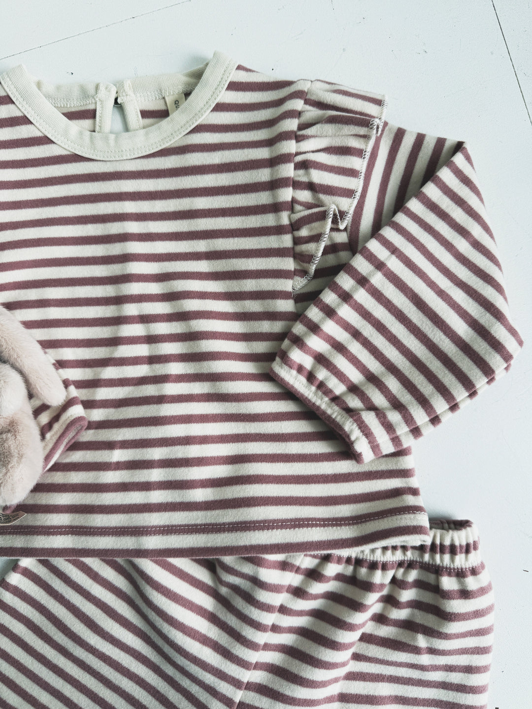 Ruffle Cozy Stripe Top