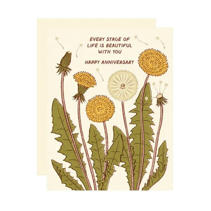 Anniversary Dandelion Card - Spring Sweet