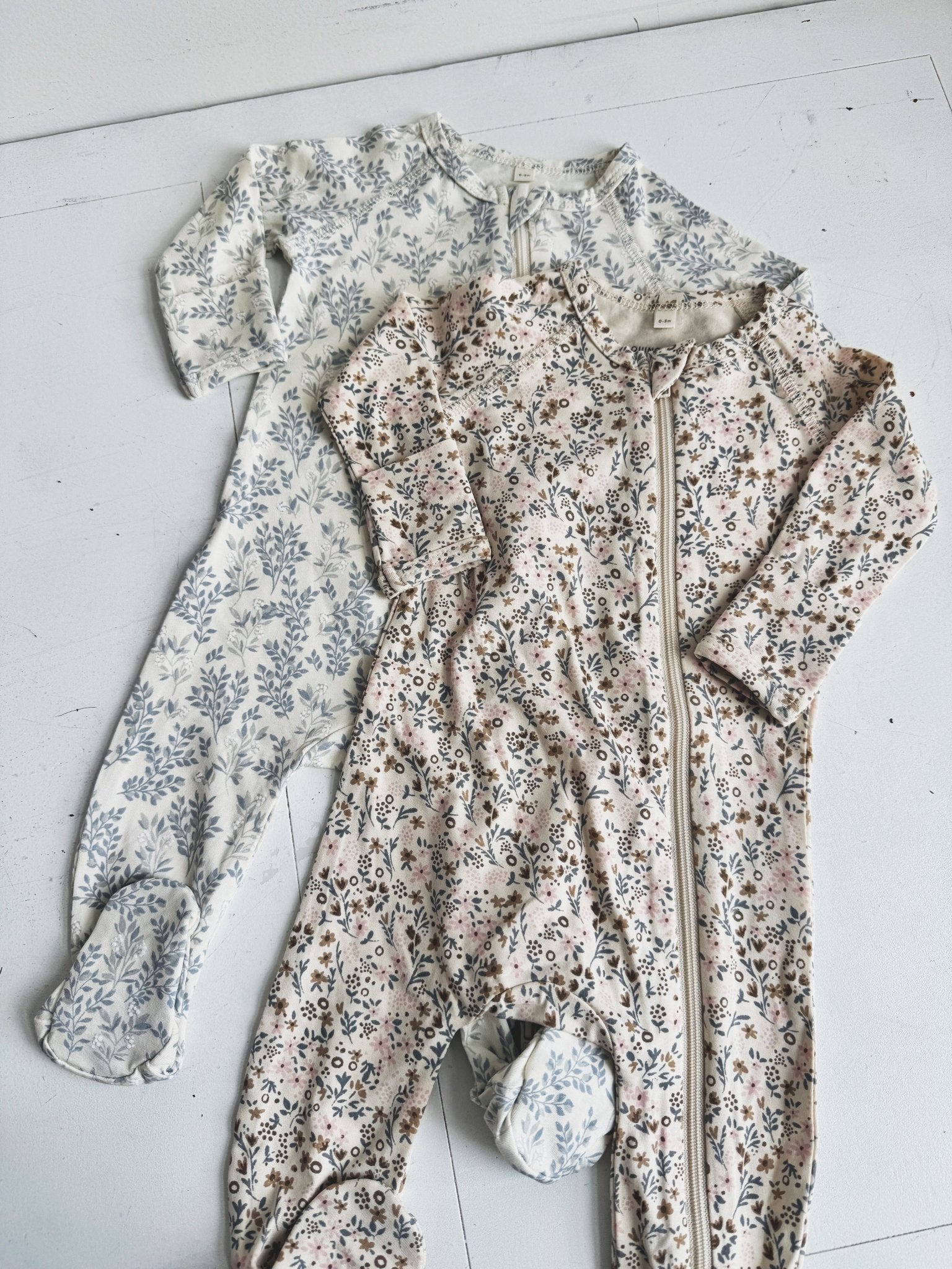 Bamboo Zip Footie - Spring Sweet
