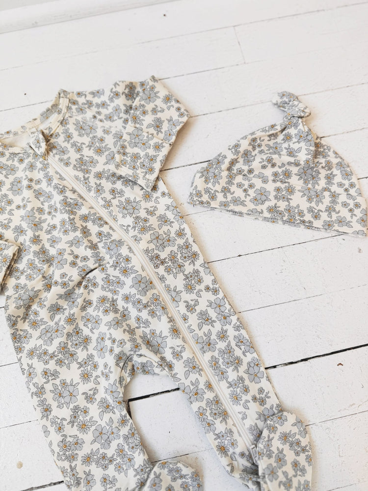 Bamboo Zip Footie - Spring Sweet