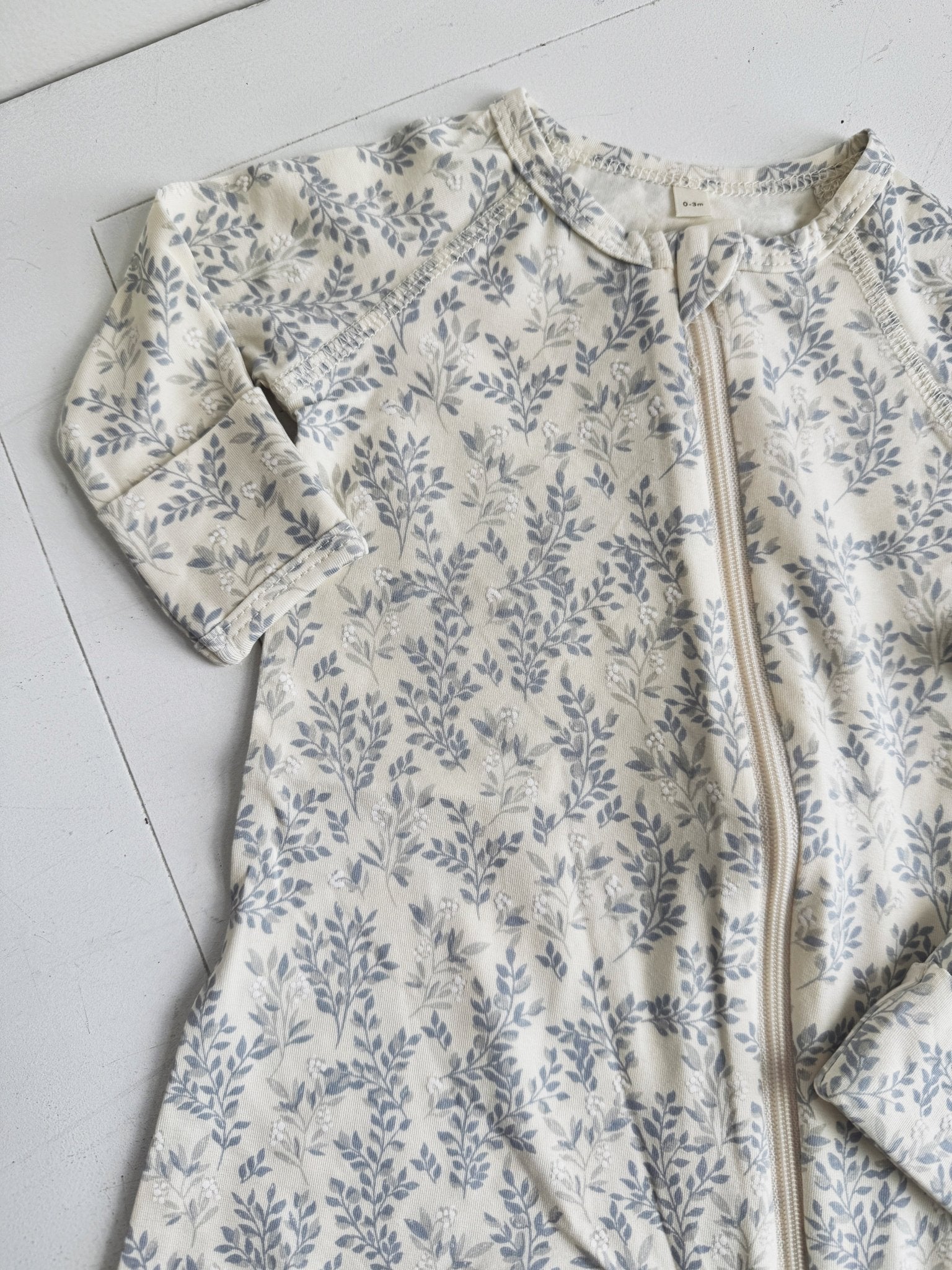 Bamboo Zip Footie - Spring Sweet