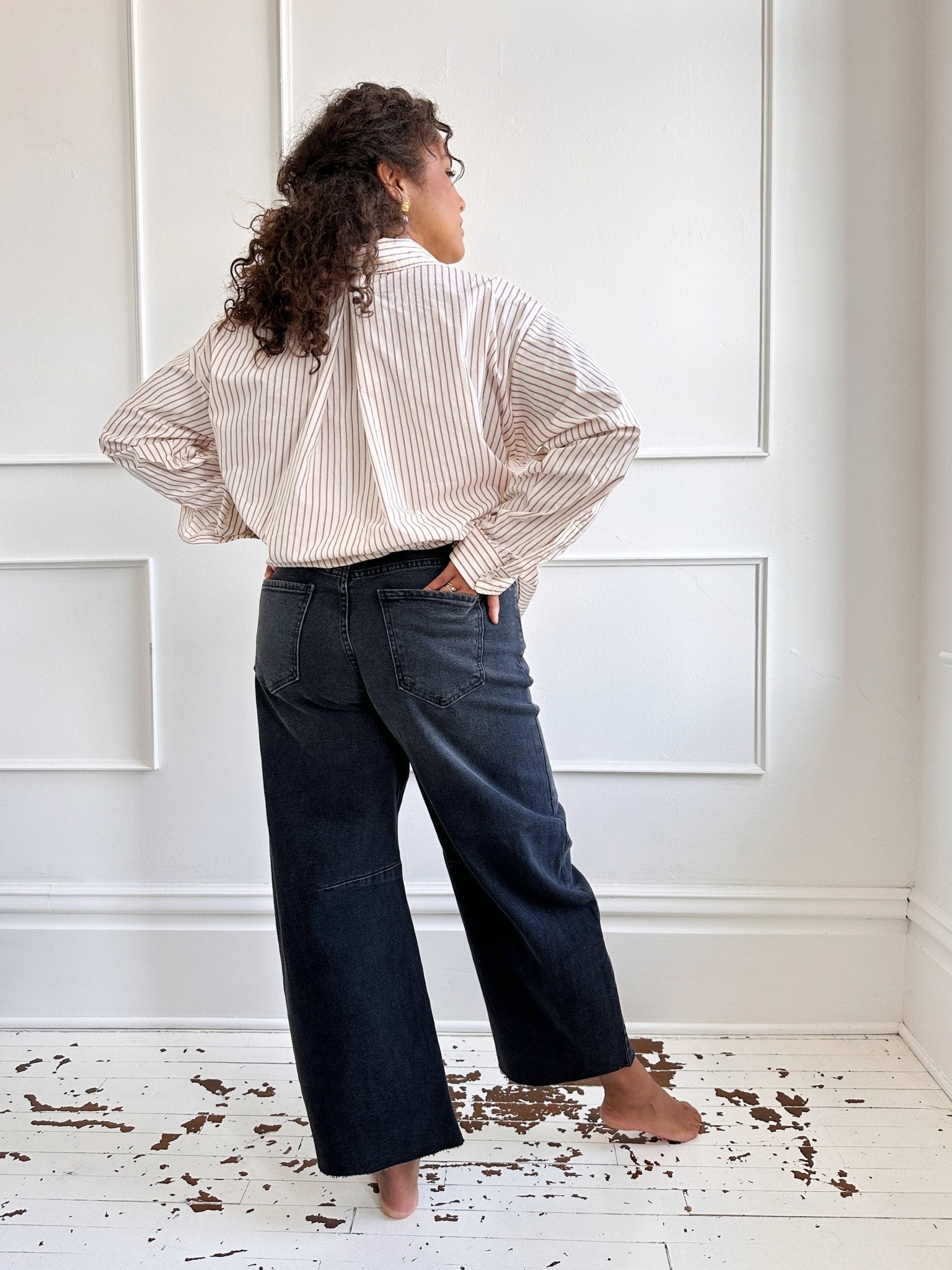 Barrel Denim w/ Raw Hem - Spring Sweet