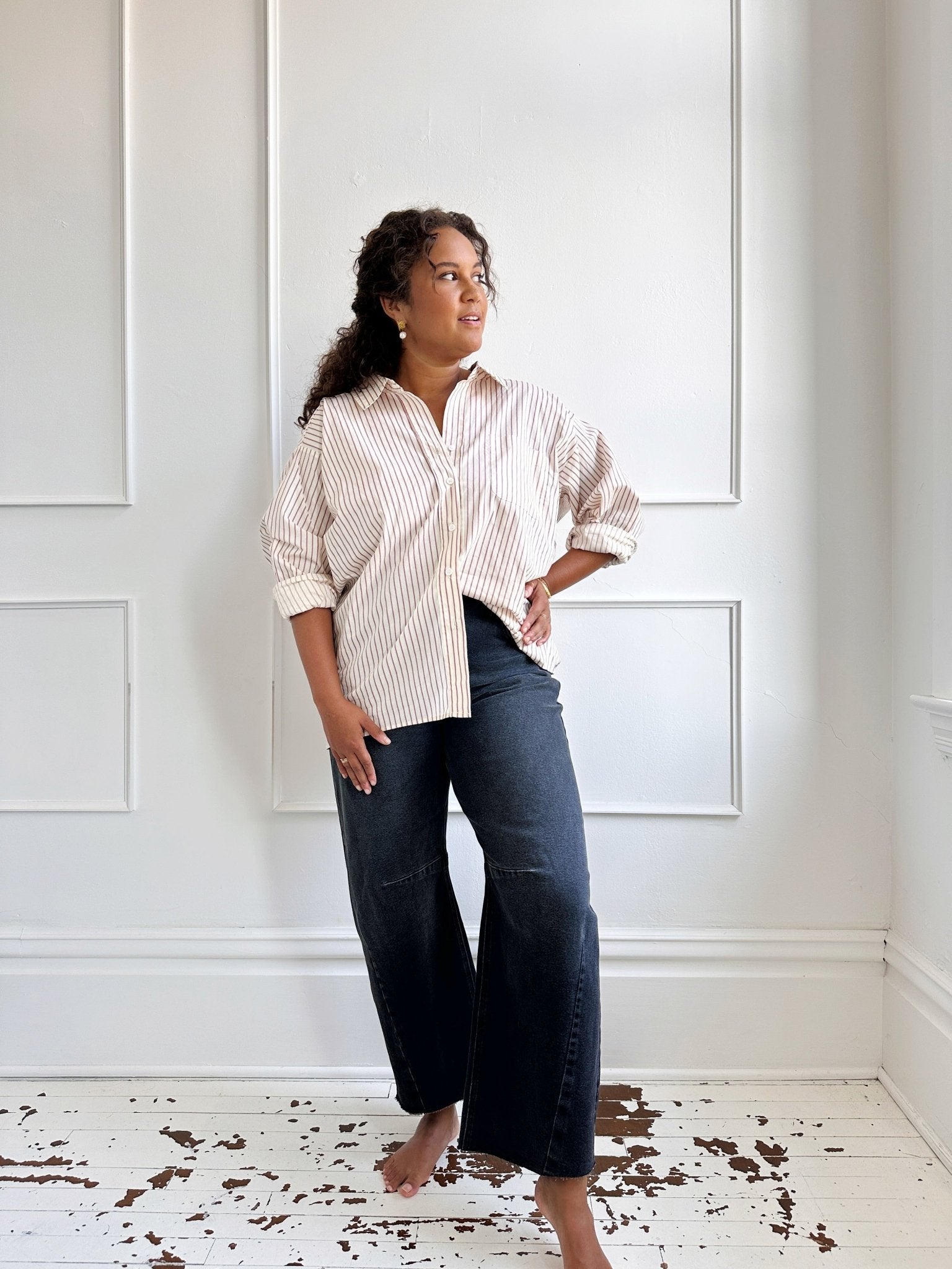 Barrel Denim w/ Raw Hem - Spring Sweet