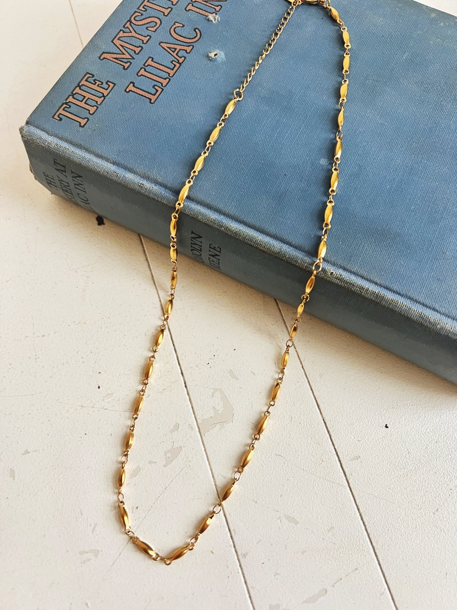 Bead Link Chain, Gold Plated - Spring Sweet