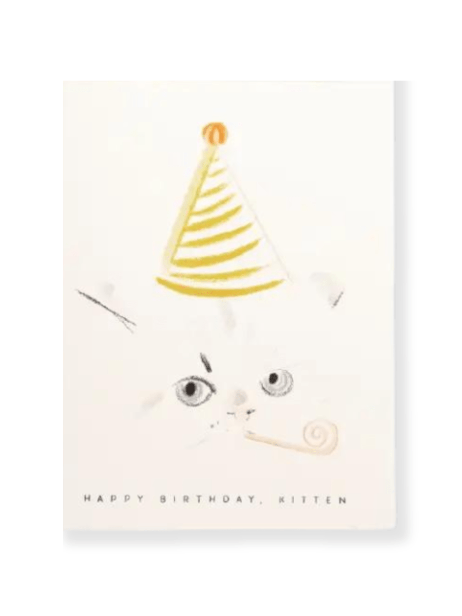 Birthday Kitten Card - Spring Sweet