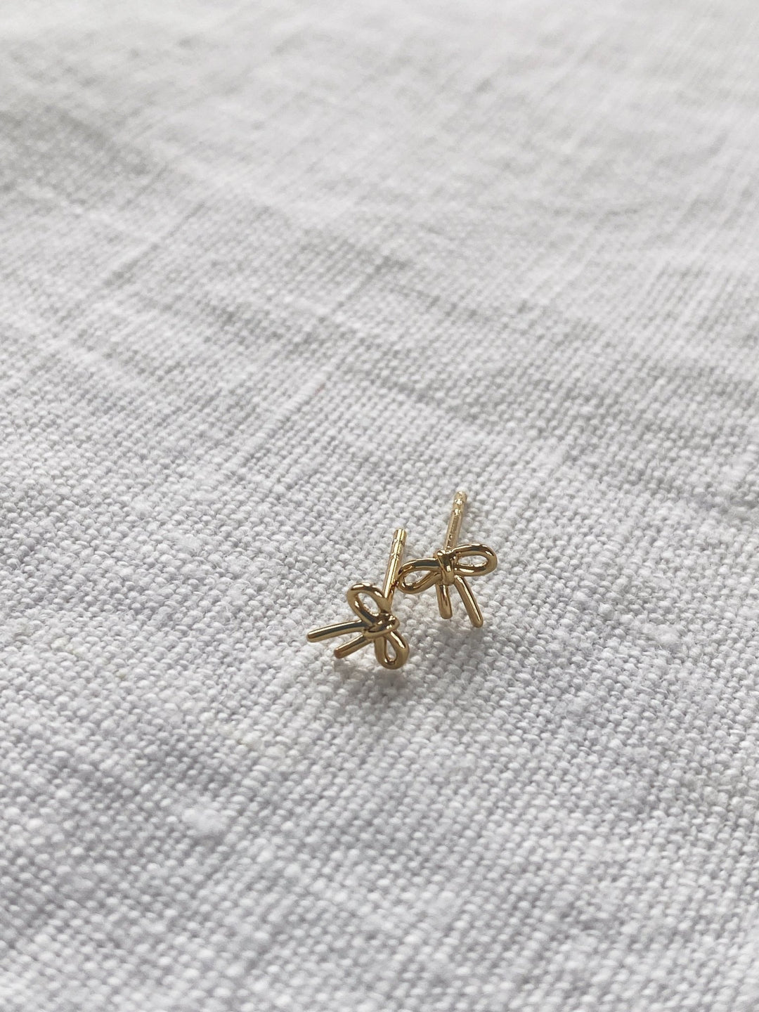 Bitty Bow Studs, Gold Plated - Spring Sweet