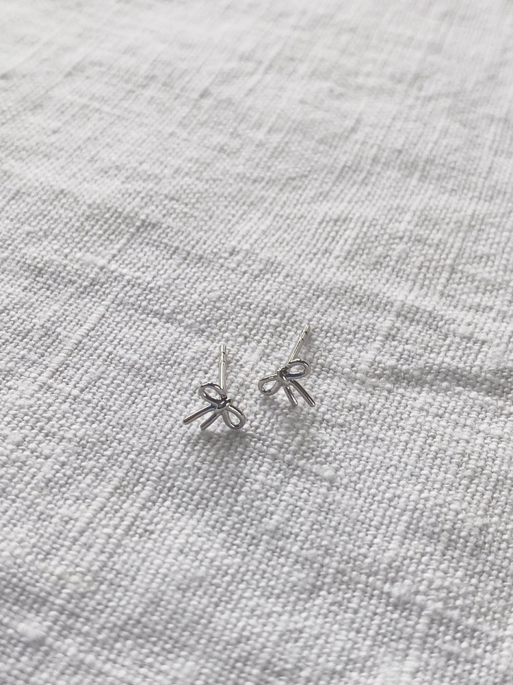 Bitty Bow Studs, Gold Plated - Spring Sweet