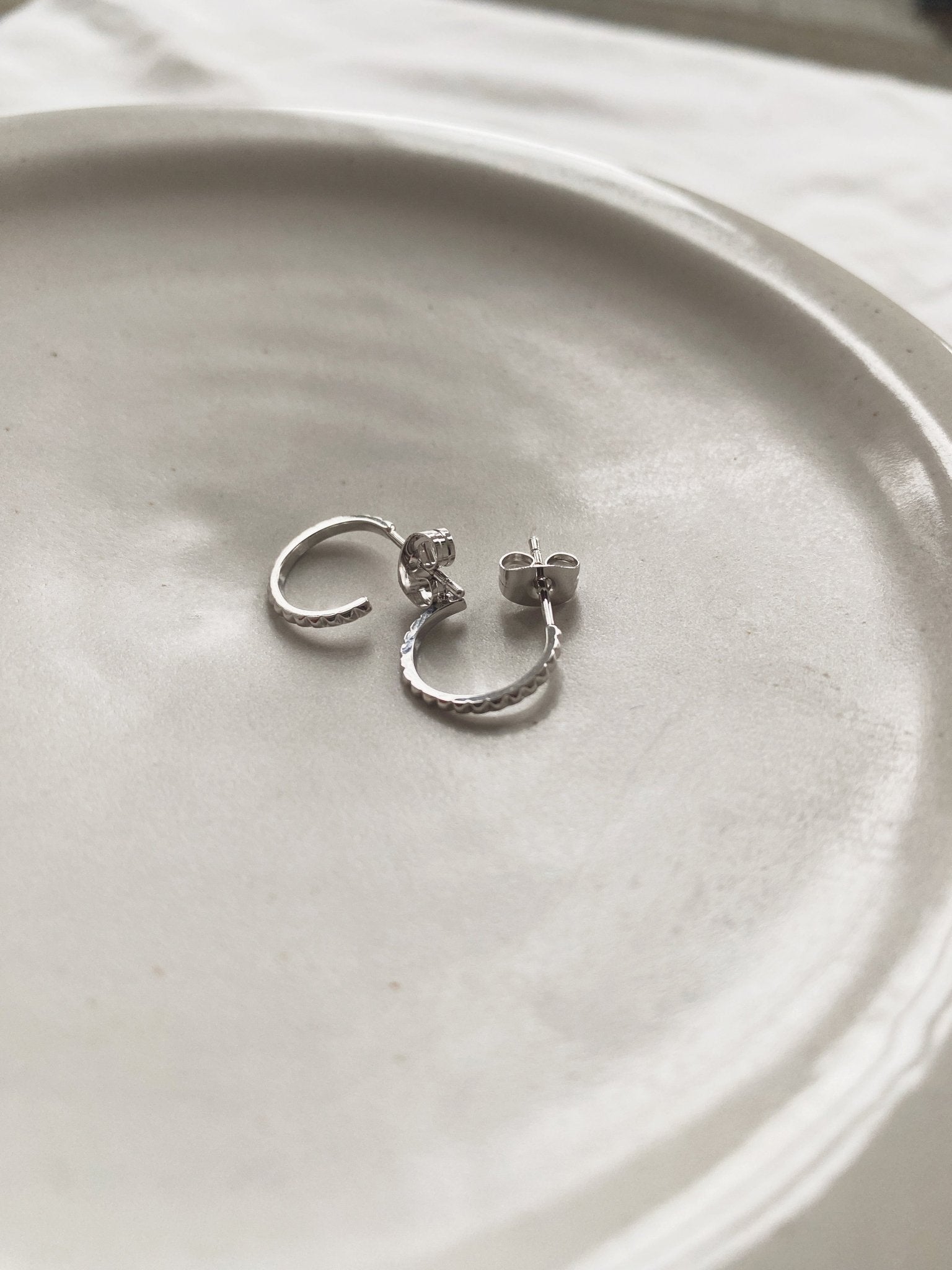 Bitty Spiked Hoops, Plated - Spring Sweet